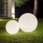Ideal Lux Erdspie&szlig;leuchte Doris, wei&szlig;, Kunststoff, &Oslash; 78 cm