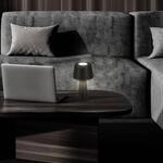 LED-Tischlampe Kihi mit aufladbarem Akku, schwarz