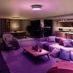 M&uuml;ller Licht tint LED-Deckenleuchte Malea, RGB, CCT, sand