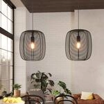 H&auml;ngeleuchte Rinroe, L&auml;nge 90 cm, schwarz, 2-flg., Stahl