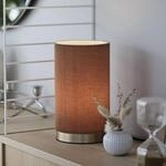 PR Home Tischleuchte Dora, braun, H&ouml;he 25 cm