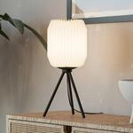 Tischlampe Belgrave, H&ouml;he 44 cm, schwarz/wei&szlig;, Metall/Papier