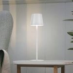 JUST LIGHT. LED-Akku-Tischleuchte Euria, wei&szlig;, Eisen, IP54