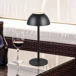 LED-Akku-Tischlampe Ricardo, schwarz, H&ouml;he 30 cm, Kunststoff