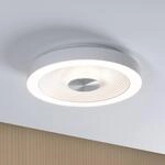 Paulmann LED-Deckenlampe Volea, wei&szlig;/silber &Oslash; 32 cm IP44 dim