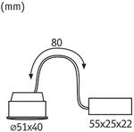 Paulmann Coin Base LED 3-Step-dim 100&deg; 5W 3.000K