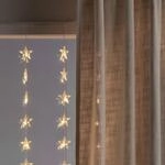 LED-Lichtervorhang Sterne 120-flammig, warmwei&szlig;