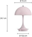 Louis Poulsen Panthella PORTABLE 160 V3, opal hellrosa