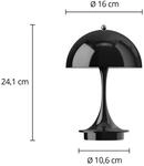 Louis Poulsen Panthella PORTABLE 160 V3, opaque schwarz