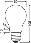 OSRAM LED-Leuchtmittel Birne E27 3,8W matt 2.700K 806lm 2er