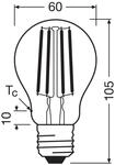 OSRAM LED Birne Filament E27 3,8W 827 EEK A 3er-Pack
