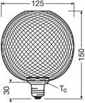 OSRAM Decor LED Flat Globe E27 3,5W gold 2.700K Metall