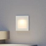 Arcchio LED-Wandeinbaulampe Zamo, Raster, wei&szlig;, Metall, IP65