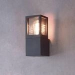 Au&szlig;enwandlampe Facado II, grau/rauchgrau, Breite 11 cm, IP65