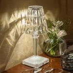 Kartell LED-Akku-Tischlampe Battery, 30cm, transparent, IP54