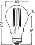 OSRAM LED Birne E27 5W Filament 4.000K 1055lm 2er-Pack