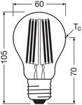 OSRAM LED Birne E27 7,2W Filament 4.000K 1521lm 2er-Pack