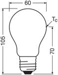 OSRAM LED-Leuchtmittel Birne E27 5W matt 4.000K 1055lm 2er