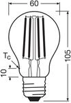 OSRAM LED Birne E27 7,2W Filament 2.700K 1521lm 2er-Pack