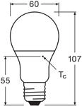 OSRAM LED-Leuchtmittel Birne opal E27 8W 827 6er-Pack