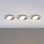 LED-Einbaustrahler Andrej, rund, alu, 3er-Set