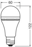 OSRAM LED-Akku-Leuchtmittel Birne E27 8W matt 4000K Notlicht