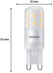 Philips LED-Stiftsockellampe G9 3,7W 470lm 2700K matt 3er