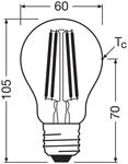 OSRAM LED Birne E27 2,2W Filament 4.000K 470lm 2er-Pack