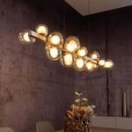 LED-H&auml;ngelampe PURE E-Popup, bronce, Glas, CCT, 18-flg.