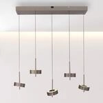 Paul Neuhaus Smart-LED-H&auml;ngelampe Q-Rotate dunkelbraun 5-flg
