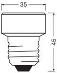 OSRAM LED-Leuchtmittel Star Flat E27 3,5W 2700K Wechselring.