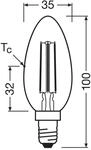 OSRAM LED-Leuchtmittel Kerze Filament E14 2,2W 4000K 470lm