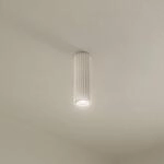 Deckenleuchte Karbon, beige, H&ouml;he 20 cm, Aluminium