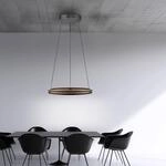 LED-H&auml;ngelampe PURE E-Loop, oak/black pearl, &Oslash; 70cm Alu, CCT