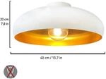 Deckenleuchte Olli, wei&szlig;/gold &Oslash; 40 cm, Metall, E27