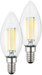 LED-Leuchtmittel Kerze E14 2,5W klar 3000K 525 lm EEK A 2er
