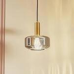 Lindby H&auml;ngeleuchte Hildur, &Oslash; 22 cm, 1-flg., rauchgrau, Glas