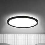 LED-Deckenleuchte Move Sensor, schwarz, &Oslash; 29 cm, IP44, 4000K