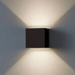 LED-Au&szlig;enwandlampe Calpino 3, schwarz, Breite 10 cm, 2-flg.