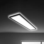 LED-Deckenleuchte Tava, schwarz, Kunststoff, 98cm, Backlight
