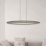 LED-H&auml;ngelampe Della, L&auml;nge 101 cm, dunkelgrau, Metall