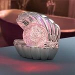 LED-Tischleuchte Shelly, chromfarben, Kunststoff, 18 cm, RGB