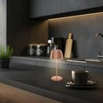 LED-Akku-Tischlampe Brilo unplugged Riffle, 20 cm, kupfer