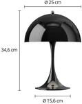 Louis Poulsen Akkulampe Panthella PORTABLE 250, schwarz IP44