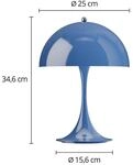 Louis Poulsen Akkulampe Panthella PORTABLE 250 indigoblau