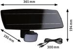 Paulmann Solar-Au&szlig;enwandlampe Flotas, anthrazit, Sensor IP65