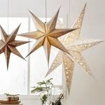 Papierstern Decorus ohne Beleuchtung wei&szlig;/silber