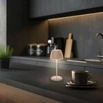 LED-Akku-Tischlampe Brilo unplugged Riffle, 20 cm, beige