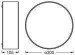 OSRAM Deckenleuchte ORBIS PARIS, wei&szlig;, &Oslash; 30 cm, Textil, E27