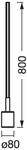 OSRAM SMART+ WiFi LED-Stehlampe CORNER SLIM, schwarz RGB CCT